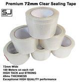Clear Packing Tape 72mm x 100m Heavy Duty Strong Adhesive Parcel Carton Sealing